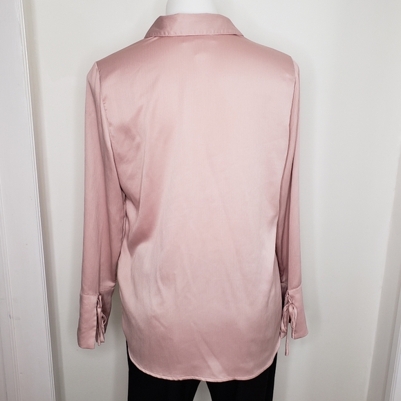 Motherhood tie sleeve button-down maternity, mauve - Picture 4 of 16